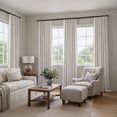 thumbnail image 4 of Topfinel 100% Blackout Curtains,Thermal Insulated Linen Back Tab Drapes with Hooks,Beige Rod Pocket Window Drapes for Dining Room Living Room Bedroom,52x90 inch,Set of 2, 4 of 9