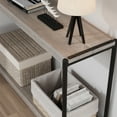 thumbnail image 3 of Slatted Style 2-Tier Sofa Table with Shelf, Farmhouse Rustic Console Tables for Entryway, Living Room, Hallway, 3 of 7