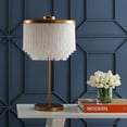 thumbnail image 3 of JONATHAN Y Coco 27.5" Fringed/Metal LED Table Lamp, Gold/White, JYL9045A, 3 of 6