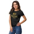 thumbnail image 2 of Inkdotpot T-Shirt Personnalisé pour Femmes Juste Mariés Annonce de Mariage Chemise-6t, 2 of 8