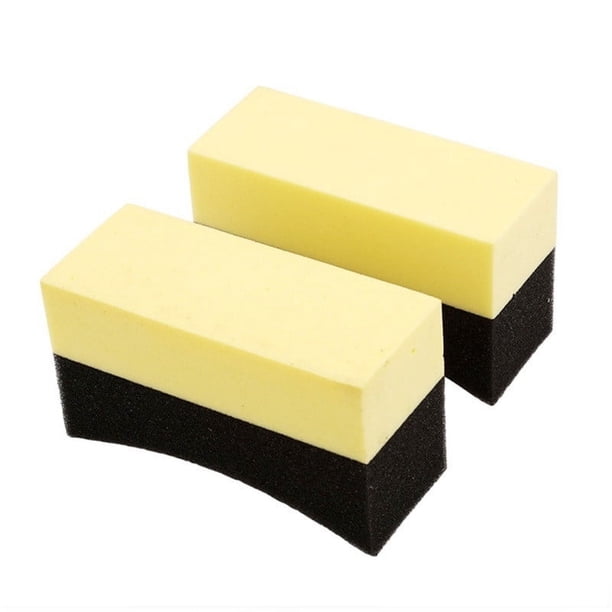 Pisexur Accesorios para coches, Electrónica para cochesCepillo de esponja para ruedas de coche, 2 unidades, aplicador especial para limpieza de cubos de neumáticos y asientos de coche.