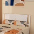 thumbnail image 4 of Ktaxon Full Wooden Bed Frame, Platform Bed with Headboard & Slats Support, White, 4 of 9