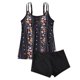 thumbnail image 2 of Traje de baño de 2 piezas para mujer, trajes de baño para mujer, traje de baño de dos piezas con estampado y lazo para mujer de tallas grandes, shorts de baño para mujer, 2 of 3