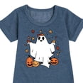 thumbnail image 3 of Instant Message - Fall Graphic Short Sleeve Fleece Dress, 3 of 6