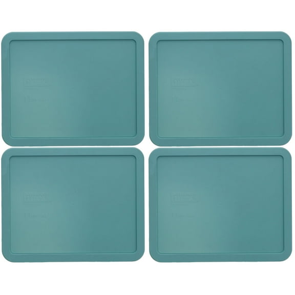 Pyrex 7212-PC Jade Dust Food Storage Replacement Plastic Lid Cover (4-Pack)
