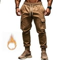 thumbnail image 1 of Pantalones largos para hombre, de color liso, con cordón, informales, de moda, largos, para hombre, 1 of 9