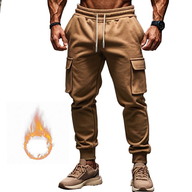 Pantalones largos para hombre, de color liso, con cordón, informales, de moda, largos, para hombre