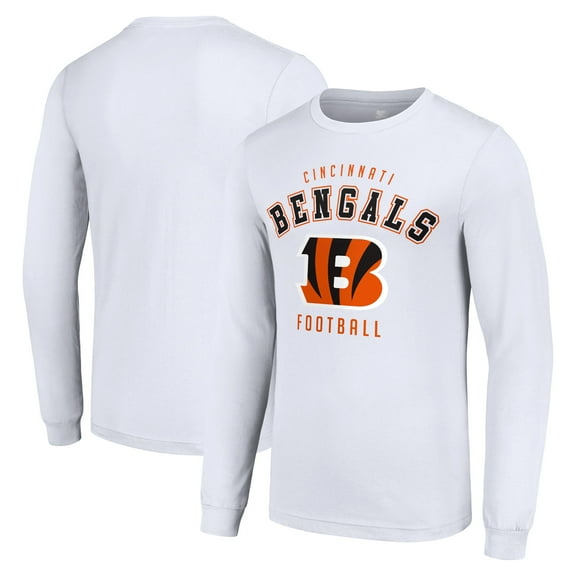 Men's Starter White Cincinnati Bengals Long Sleeve T-Shirt