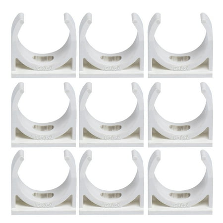 

50pcs U Shape 32MM Pipe Clamp Fixed Pipe Support Riding Horse Clamp Clasp (White)
