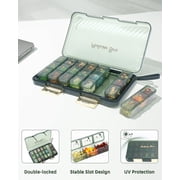 Pill Organizer 3 Times A Day, 7 Day Pill Box 3x A Day Weekly Medicine Box Organizer with 7 Separate Containers, Portable Daily Pill Case for Vitamin Fish Oil Supplement