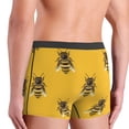 thumbnail image 4 of Men's Boxer Briefs, Realistic Bee cute cool yellow Soft Comfy Mens Underwear Boxer Briefs Breathable With Widen Waist, 4 of 7
