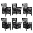 thumbnail image 3 of vidaXL 7 Piece Outdoor Dining Set Poly Rattan Black, 3 of 8