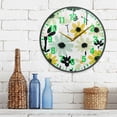 thumbnail image 3 of Yayeee Wall Clock Battery Operated 9.5" Silent Quartz Non-Ticking for Living Room Decor, White Flower, 3 of 8