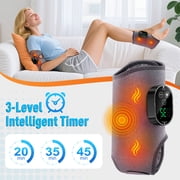 Heated Ankle Wrap, Ankle Massager with Heat, Cordless Ankle Heating Pad, Foot Heated Brace with 6 Heat, 3 Vibration & Timer Modes, Adjustable Strap, Dual Motor for Left/Right Feet, Black 1pc