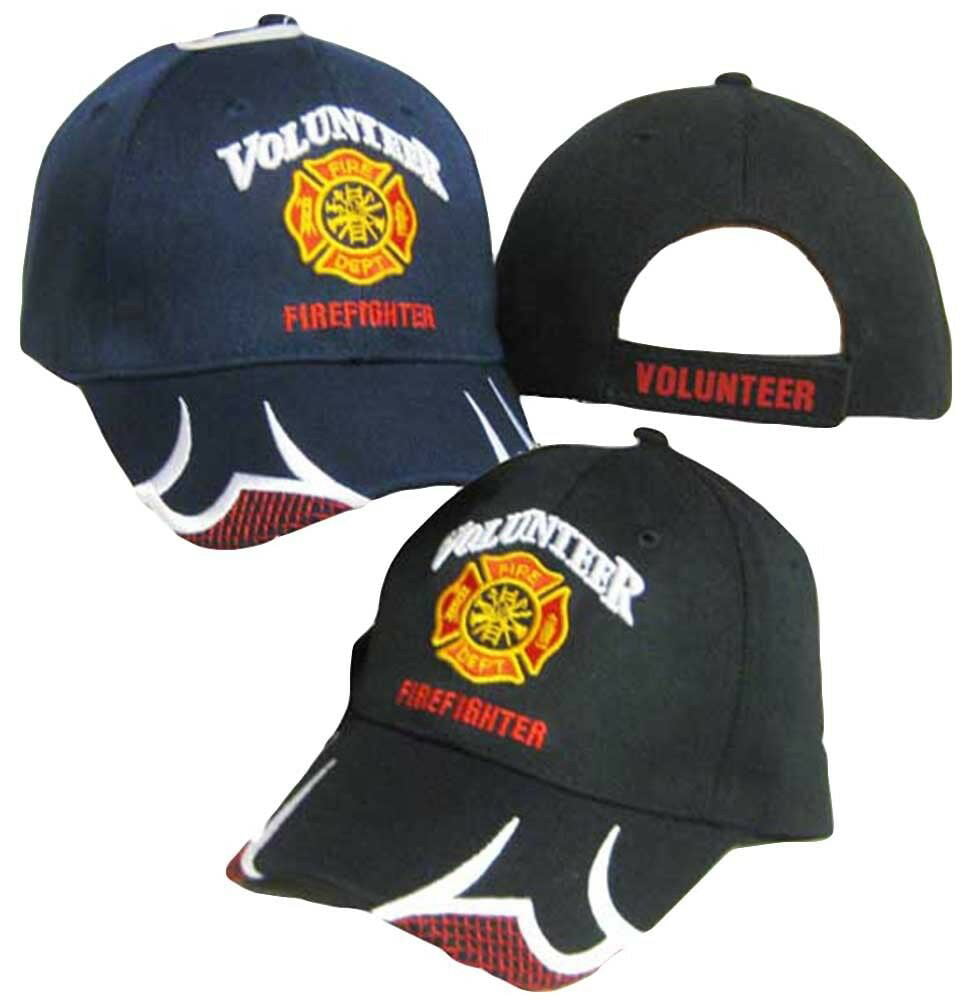 RUF Navy Blue Fire Fighter F-D Department Fighters Emblem Embroidered Hat Cap 