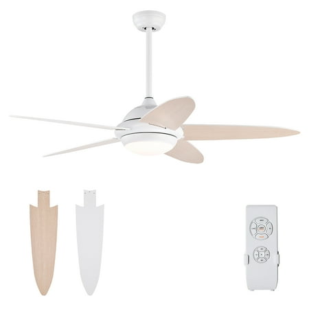 

Costway 52 Ceiling Fan with LED Lights & Remote Control 1/2/4/8H Timer & 3 Fan Speeds