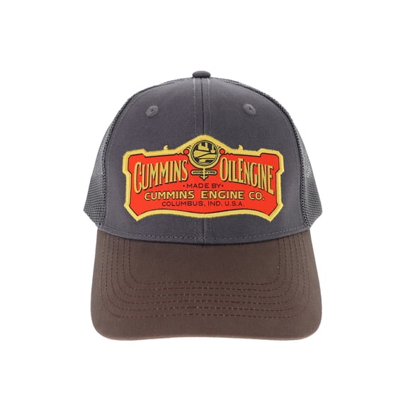 Cummins Hat Cmn35187 Vintage Baseball Cap 1919 Cummins Logo Dodge Engine Fan Retro Style Trucker Hat For Men Women - Mesh Snapback Cap Brownish Gray