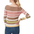 thumbnail image 3 of Jessica Simpson Womens Hollie Striped Button-Down Cardigan Sweater, 3 of 3