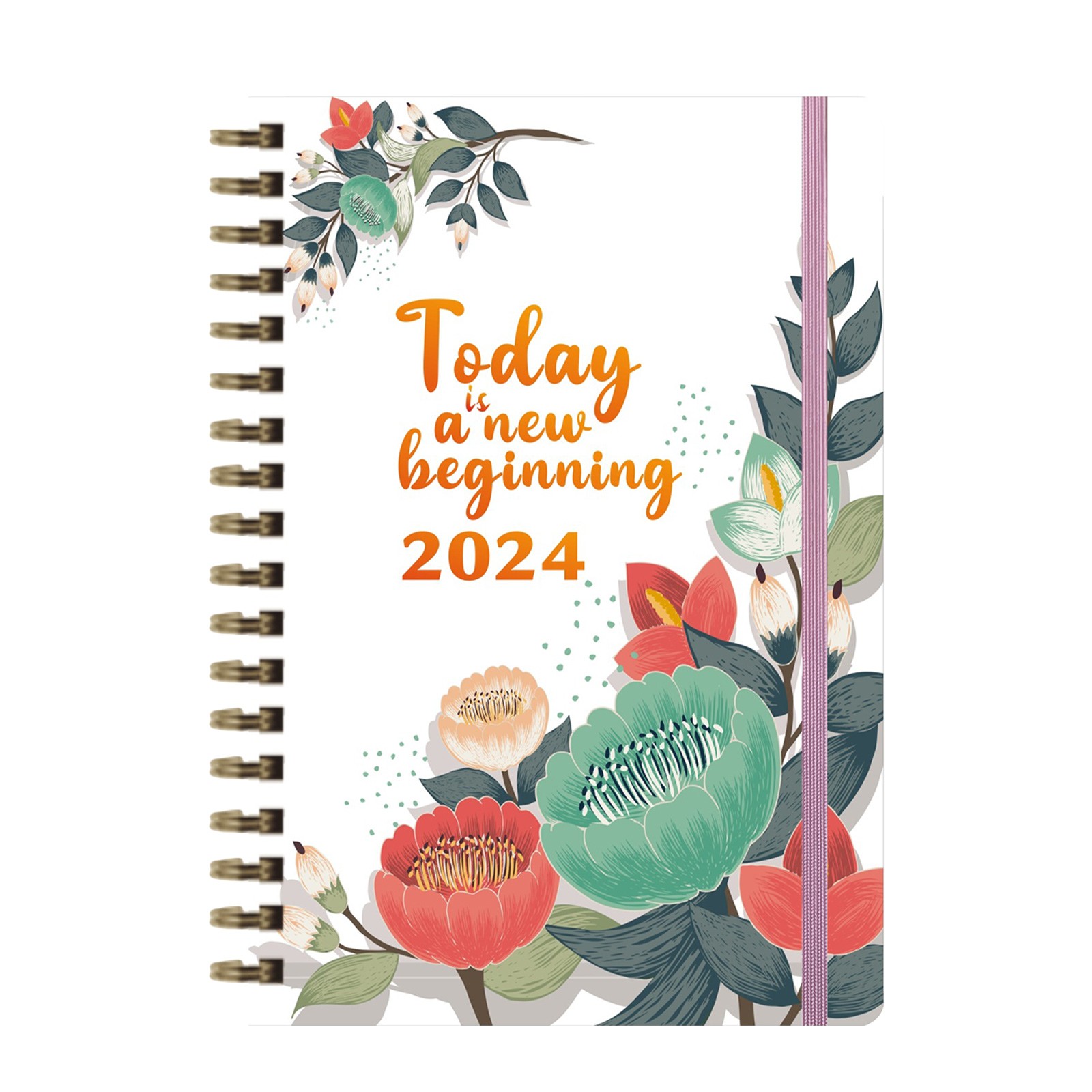 Yoloke 2024-2026 New Year's Day Efficiency Manual Daily Work Plan Calendar Notebook - Compact 