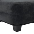 thumbnail image 5 of Christopher Knight Home 52.4" Oversized Chenille Chaise Lounge, Modern Sofa Bed with Layered Armrests, Black, 5 of 13