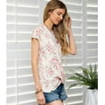 thumbnail image 6 of MINT PLUS PINK Womens Leopard Print Twist Front T-Shirt, 6 of 8