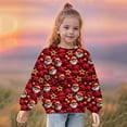 thumbnail image 6 of Odeerbi Kids Girls Christmas Crewneck Sweatshirts Fall Winter Pullover Sweatshirt Christmas Printed Long Sleeve Sweatshirt Kids Clothes Red, 6 of 9