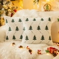 thumbnail image 1 of Christmas Tree Embroidered Throw Pillows Set of 2 Packs, Winter Soft Fluffy Christmas Decorative Throw Pillow Covers Decor for Home Sofa Couch Bed Room, 1 of 6