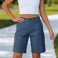 thumbnail image 3 of Ziynglg Shorts Cargo pour Femmes Légers Mode Shorts à Jambes Larges Été Amples Décontractés Randonnée Course Shorts, 3 of 8
