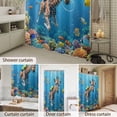 thumbnail image 6 of Shower Curtain Diving Giraffe Bathroom Curtains with Hooks, Waterproof Fabric Funny Animal Fish Coral Ocean Seafloor Bath Shower Curtains Set for Bathroom Bathtubs Decor 72x72 Inch, 6 of 9