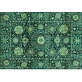 thumbnail image 1 of Ahgly Company Indoor Rectangle Abstract Turquoise Blue Modern Area Rugs, 3' x 5', 1 of 4