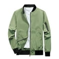 thumbnail image 2 of Dpytoraw Male Solid Color Autumn And Winter Long Sleeved Jacket With Windproof Zipper Cover Baseball Jacket, 2 of 4