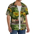 thumbnail image 4 of Disketp Men's Hawaiian Vintage Wooden Bucket Print Shirts Button Down Holiday Beach Shirts-3X-Large, 4 of 7