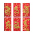 thumbnail image 1 of Youkk 6 Pcs Enveloppes Rouges Chinoises en Papier Symbole de Bonne Fortune et de Prospérité Applications Larges 209C, 6 Pcs 6.7 Pouces, 1 of 6