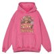 thumbnail image 2 of Sudadera con capucha informal de gran tamaño 100 % algodón para hombre, ropa para hombre, estilo retro, desgastado, con estampado de flores y setas en flor, Love Yourself, 2 of 5