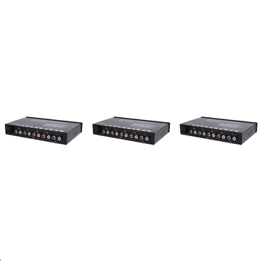 3X 7-Band Audio Equalizer, Adjustable 7 Bands EQ Car Amplifier Graphic Equalizer with CD/AUX Input Select Switch,Black