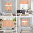 thumbnail image 6 of Peach Fuzz Kitchen Curtains Sets for Windows 24 Inch Length, Solid Color Farmhouse Peach Fuzz Rod Pocket Window Treatments Tier Curtains and Valances Set for Bedroom/Bathroom, 6 of 8