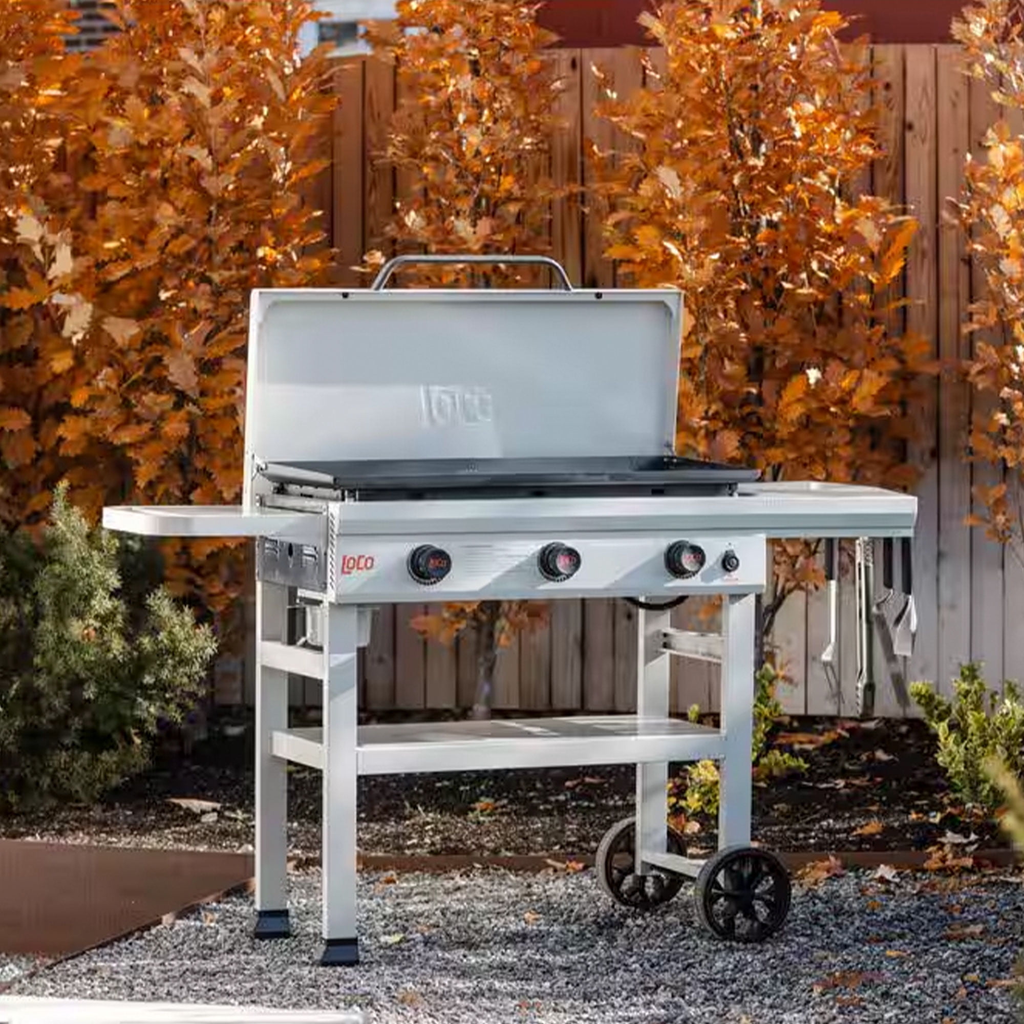 LoCo Cookers 3-Burner SmartTemp Griddle, Flat Top Grill w/ Prep Area, 36"