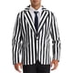 thumbnail image 1 of INSPIRAR CHIC Traje de Hombre a Rayas de Una Sola Botonadura Ajustado Casual Blazer Vertical Rayas M Blanco, 1 of 6