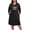 BlackSleep, variant on PinkBeautiM Long Sleeve Nightgowns for Women Plus Size Sleepshirt Soft Loungewear with Pockets