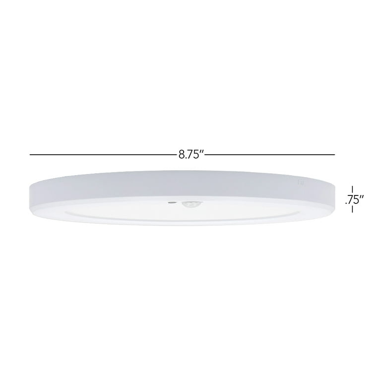 Maxxima 6 in. 1-Light White Motion Sensor Integrated LED Flush