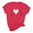 thumbnail image 6 of Fesfesfes Women T Shirt Women's Valentine's Day Love Printed Short Sleeved T-shirt Top Short Sleeved Round Neck Top/Shirt Raglan Shirt Women 3XL(US:14), 6 of 6