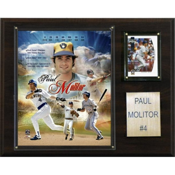 C & I Collectables 1215MOLIT MLB Paul Molitor Milwaukee Brasseurs Joueur Plaque