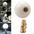 thumbnail image 2 of White Ball Universal Manual Gear Shift Knob Handle Shifter Lever Head, 2 of 11