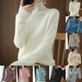 thumbnail image 5 of TrendOFT Womens Cable Knit Pullover Sweaters Neck Long Sleeve Trendy Sweater Basic Fall Winter Jumper Tops Khaki XXL, 5 of 5