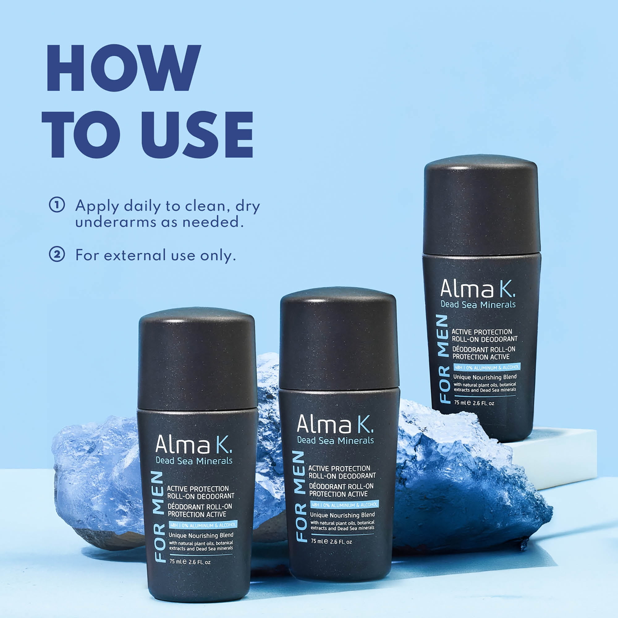 Alma K Active Protection Roll On Deodorant, Deodorant for Women, 2.6 oz