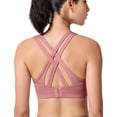 thumbnail image 1 of Sujetador deportivo Yvette High Impact, espalda cruzada, rosa, rojo, XL, 1 of 9