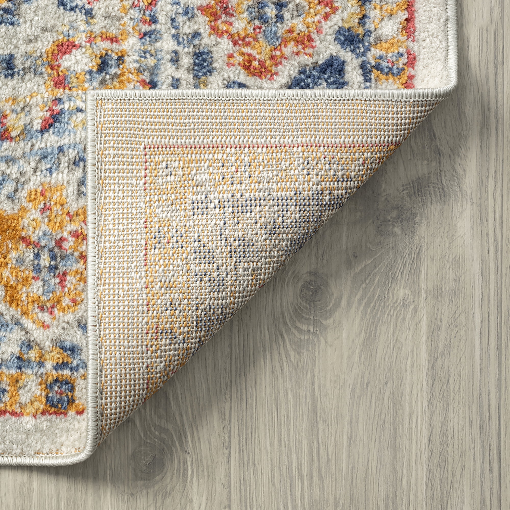 Chelsea Transitional Oriental 8'10'' x 12'2'' Cream and Gold Polypropylene Indoor Area Rug, 9' x 12'