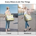 thumbnail image 4 of Weekender Bag Featuring Bright Lemon Floral Prints Large Capacity Travel Tote Bag Lightweight with Cute Summer Fruit Patterns Retro Vintage Design, 4 of 5