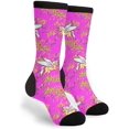 thumbnail image 1 of Chaussettes Unisexes en Coton Décontracté - Belles Chaussettes Unicorn Roses, 1 of 5