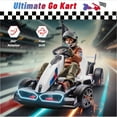 thumbnail image 5 of Licensed BMW Kids Electric Go Kart with Drift Mode, Dual 300W Motors, 36V Battery, Adjustable Seat & LED Lights, Akaber 2-Speed Drift Kart for Ages 6-12, 5 of 9